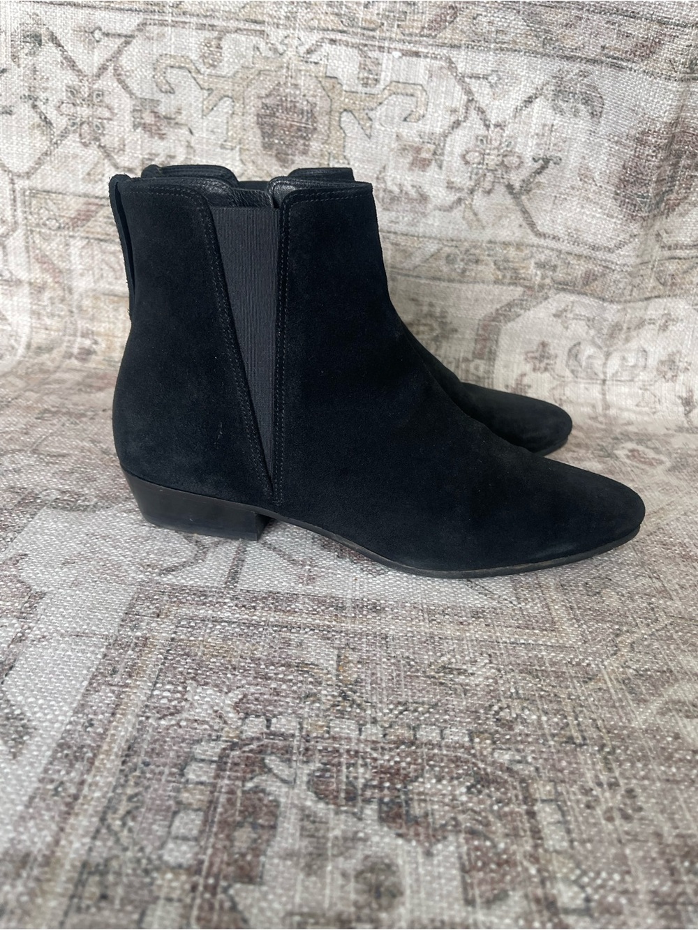 Isabel Marant Toile Black Suede Chelsea Ankle Boots